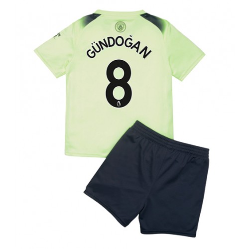 Dres Manchester City Ilkay Gundogan #8 Rezervni za djecu 2022-23 Kratak Rukav (+ kratke hlače)